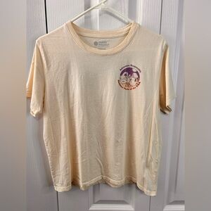 National Parks Women’s Medium Cream Fill In Boxy Short Sleeve T-Shirt Cotton